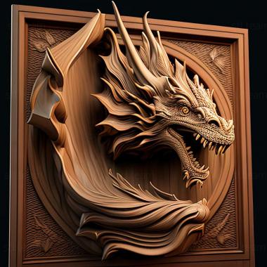 3D model DRAGON ON THE STAND (STL)